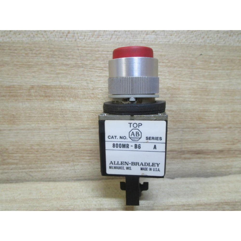 Allen Bradley 800MR-B6 Pushbutton 800MRB6 Without Contact (Pack of 3) - Used
