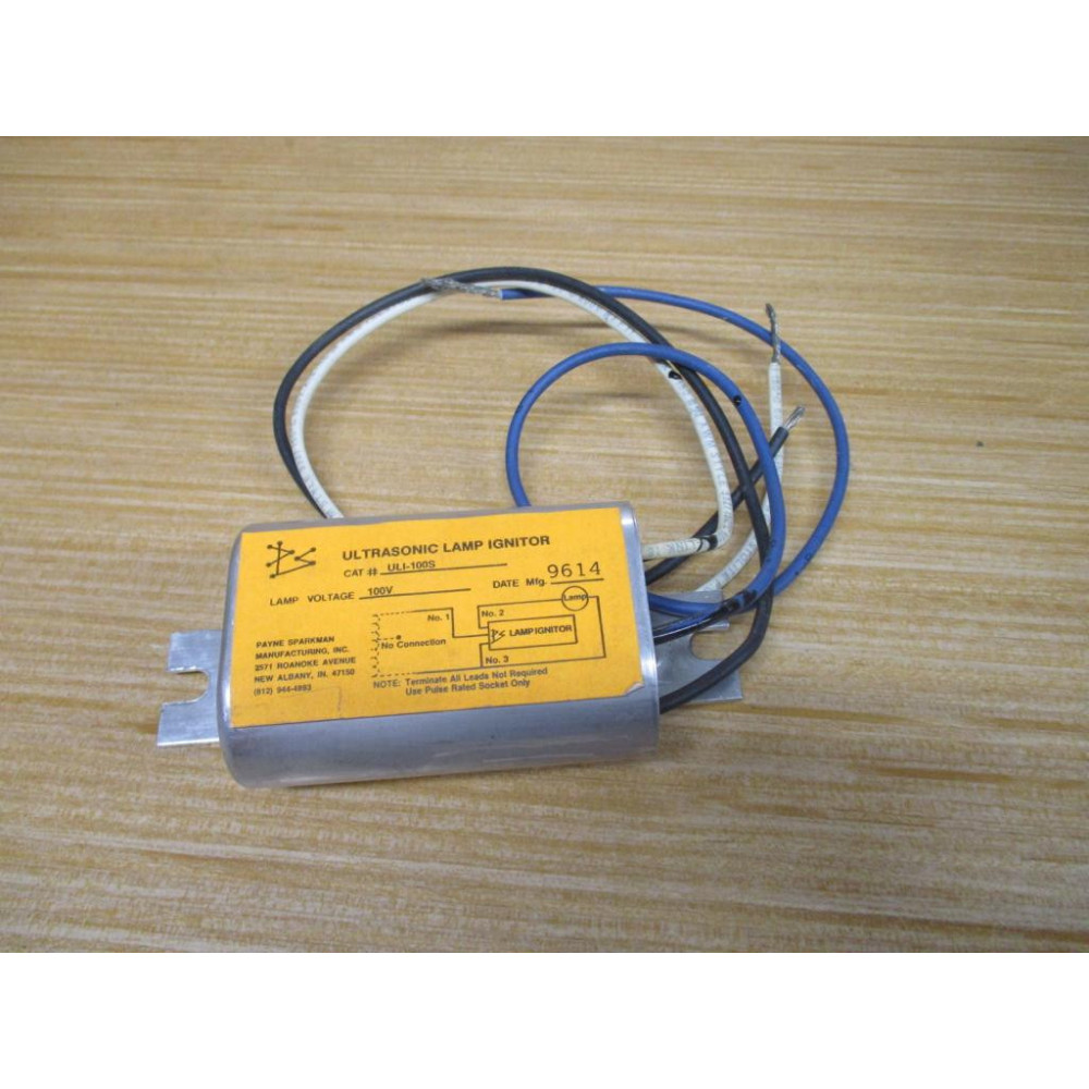 Payne Sparkman ULI-100S Lamp Ignitor 100V - New No Box