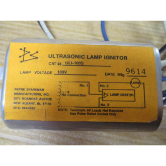 Payne Sparkman ULI-100S Lamp Ignitor 100V - New No Box