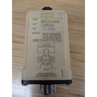 Agastat SSC22ABA Timing Relay 120VACDC - Used