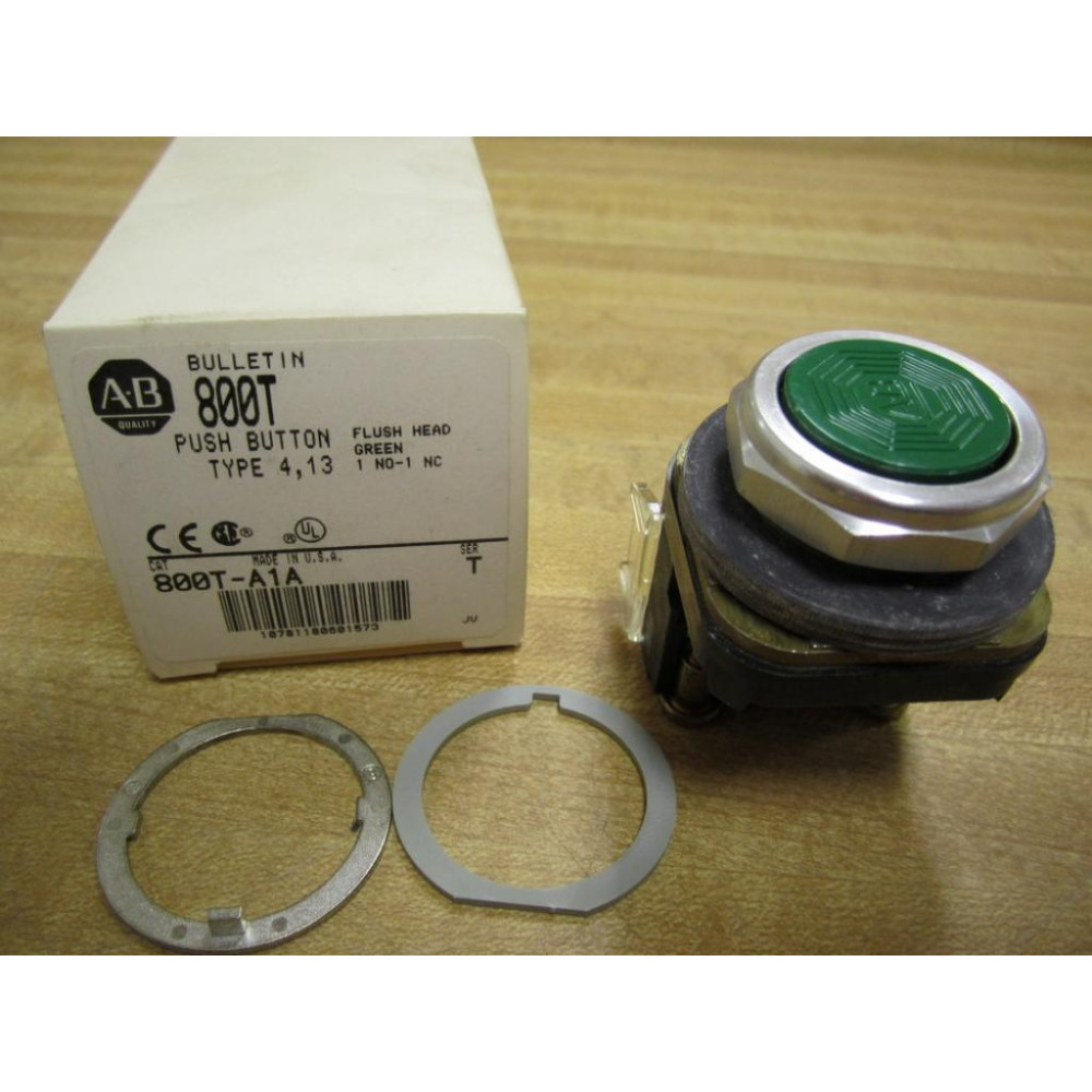 Allen Bradley 800T-A1A Green Pushbutton 800TA1A Series T W800T-XA