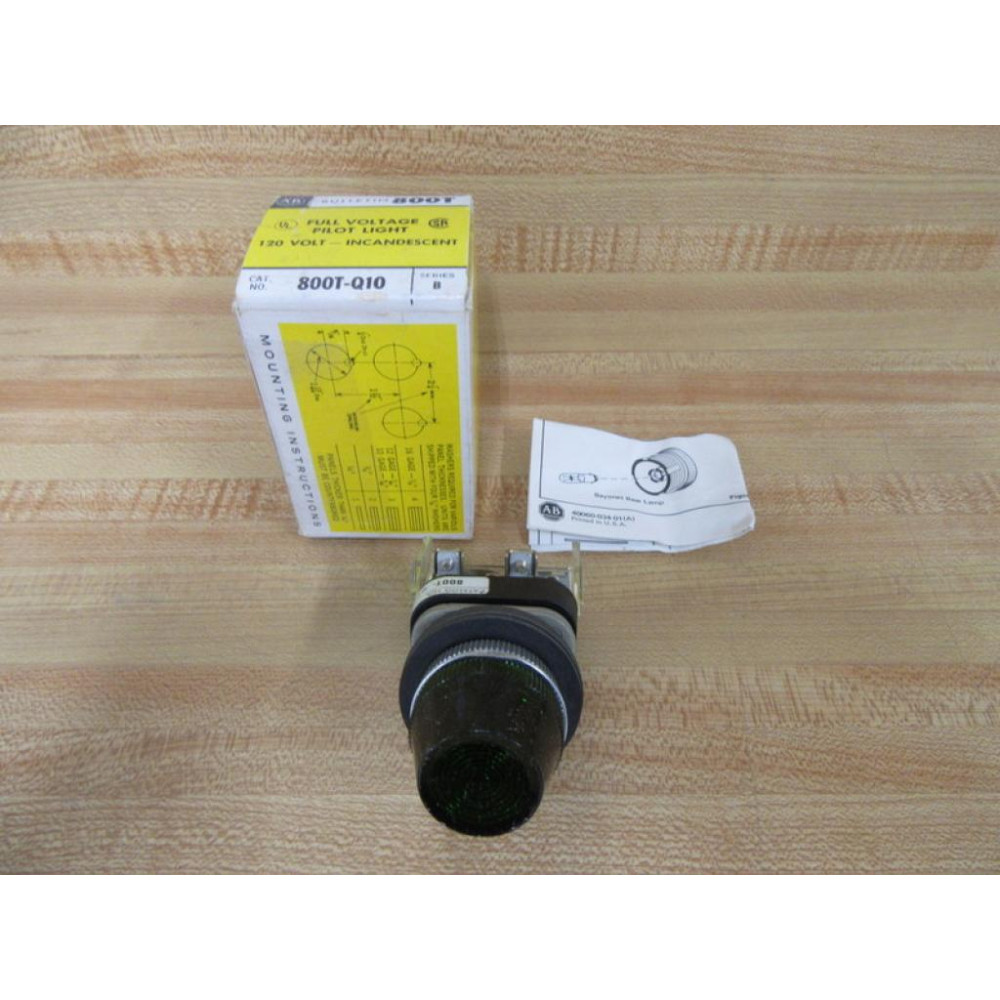 Allen Bradley 800T-Q10 Pilot Light Green 800T-Q10G