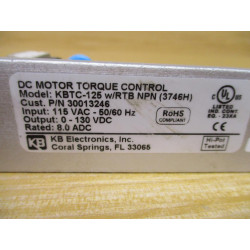 KB Electronics 30013246 DC Motor Torque Control KBTC-125 - Used
