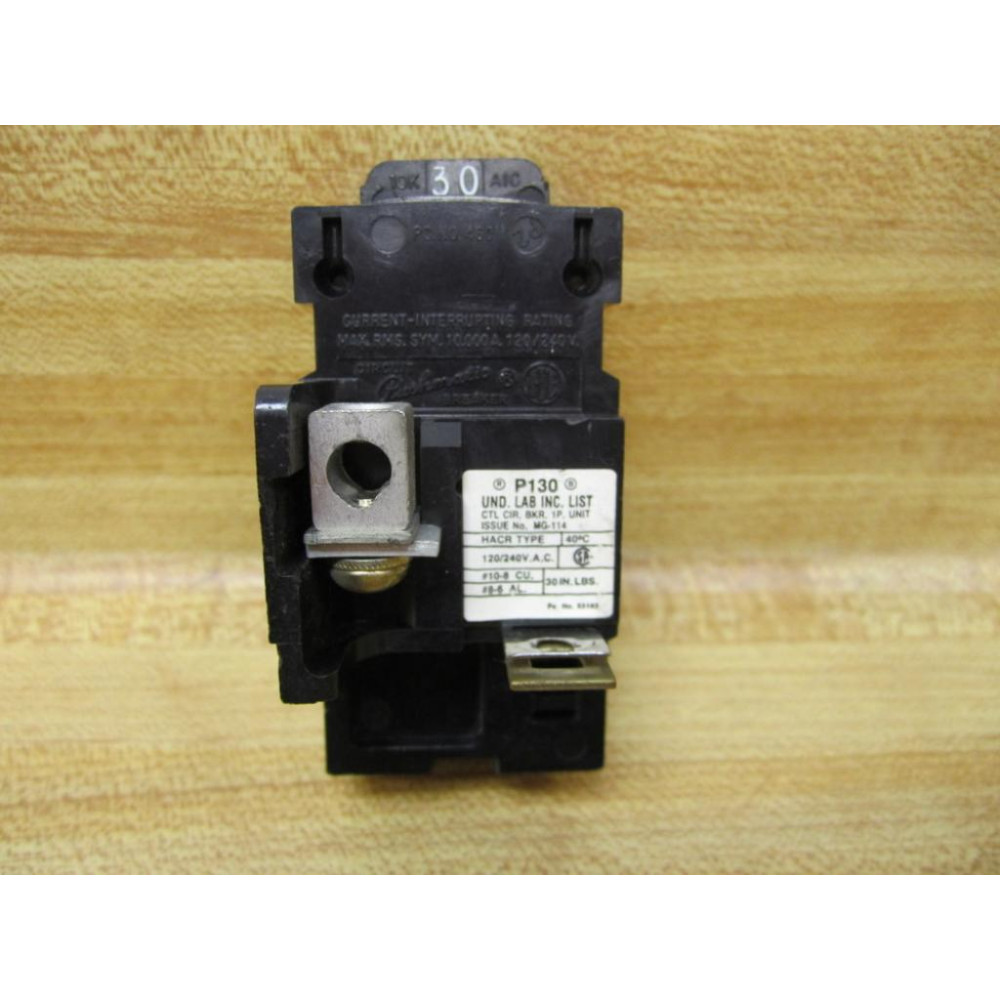 SiemensGould P130 ITE Circuit Breaker 1 Pole - Used