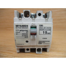 Mitsubishi NF30-FAU3P15A No-Fuse Breaker 15 AMP - Used
