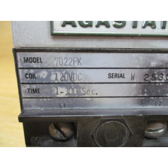 Agastat 7022PK Time Delay Relay W Mounting Bracket - Used