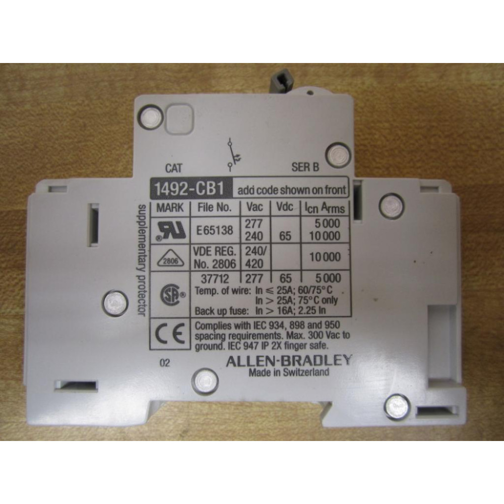 Allen Bradley 1492-CB1G030 Breaker 3A (Pack of 6) - New No Box