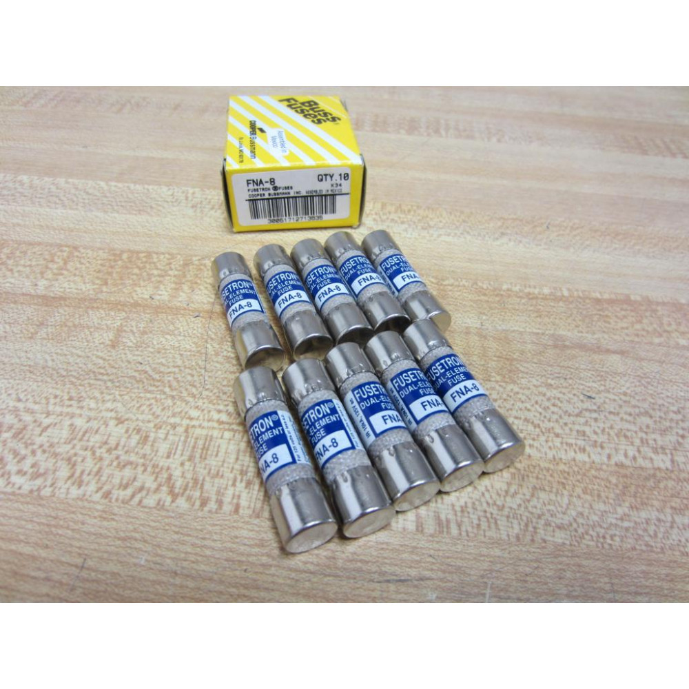 Bussmann FNA-8 Cooper Fusetron Fuse FNA8 (Pack of 10)