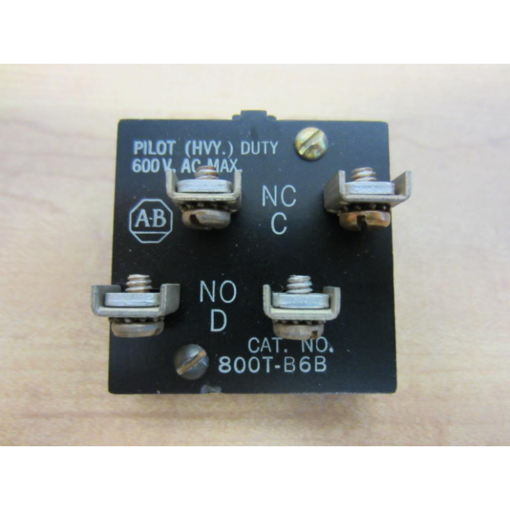Allen Bradley 800T-B6B Push Button 800TB6B Contact Only - New No Box