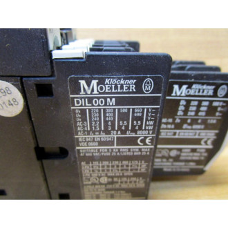 KlocknerMoeller DIL00 M Contactor DIL00M Coil: 415V 50Hz - Used