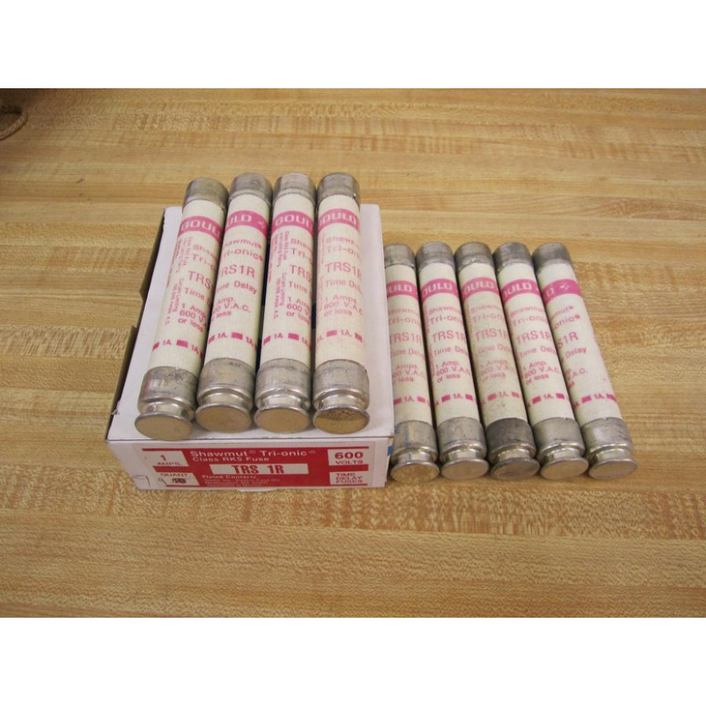 Gould Shawmut Ferraz Mersen TRS1R Fuse Cross Ref 4YZH6 (Pack of 9)