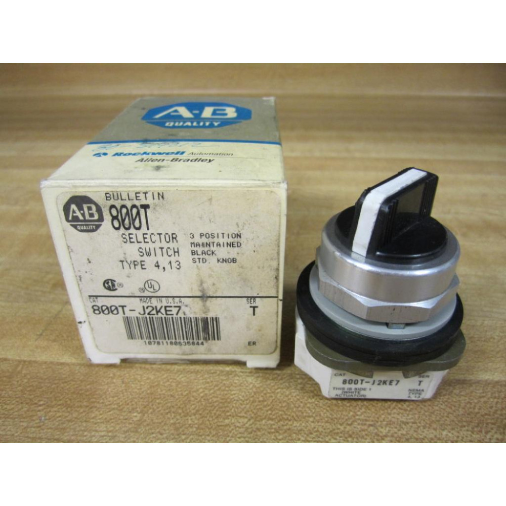 Allen Bradley 800T-J2KE7 Selector Switch  800TJ2KE7 Ser. T
