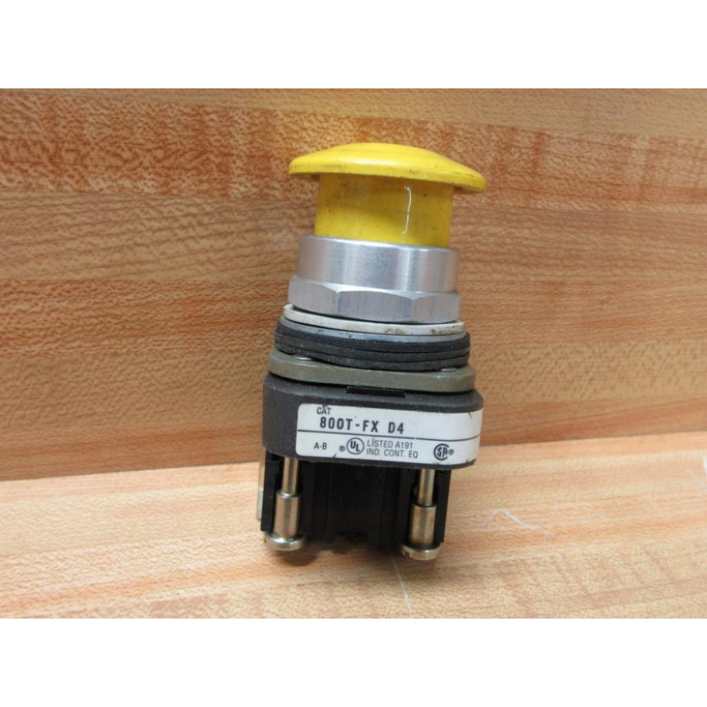 Allen Bradley 800T-FXD4 Push Button 800TFXD4 Yellow w800T-XD4 - Used