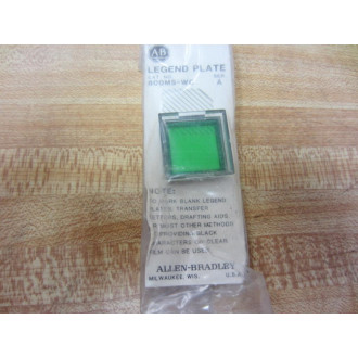 Allen Bradley 800MS-WC Plate Green Series A (Pack of 3)