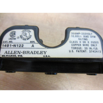 Allen Bradley 1491-N122 Fuse Block 1491N122 Series A (Pack of 5) - Used