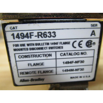Allen Bradley 1494F-R633 Fuse Block W Plate 40023-415-04 - New No Box