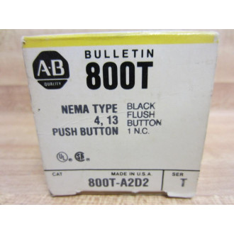 Allen Bradley 800T-A2D2 Button Black Ser T,