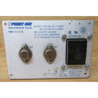Power One HBB15-1.5-A Power Supply HBB1515A Circuit BoardBase Only - Used