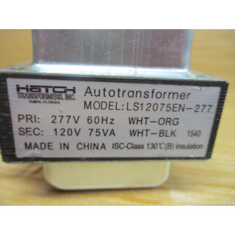 Hatch LS12075EN-277 Autotransformer LS12075EN277 - Used