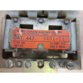 Ward 447-9401-11 Relay Missing Coil Chipped - Used