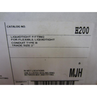 Hubbell H200 Liquid Tight Fitting Conduit Type B Size 2" (Pack of 2)
