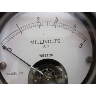 Weston 301 Meter 0-5 Milli-volts DC Vintage - Used