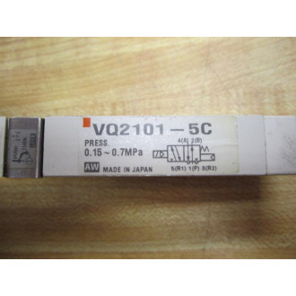 SMC VQ2101-5C Solenoid Valve VQ21015C - Used