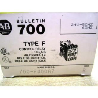 Allen Bradley 700-F400A7 700F400A7 Control Relay Type F 24V Series B