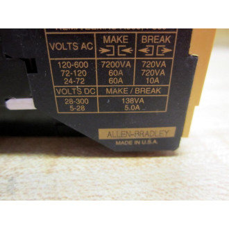 Allen Bradley 700-F400A7 700F400A7 Control Relay Type F 24V Series B