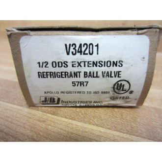 JB Industries V34201 Refrigerant Ball Valve 57R7