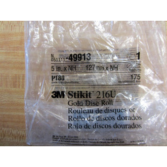 3M 051111-49913 Stikit Gold Disc Roll 216U 5 in x NH P180 175 discs