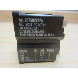 Cutler Hammer 9575H2737A Eaton Relay Module - New No Box