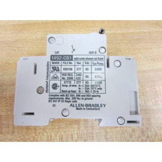 Allen Bradley 1492-CB1H200 Circuit Breaker 2 Pole  1492-CB1H200-N - Used