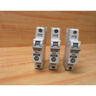 Allen Bradley 1492-CB1-G005 Circuit Breaker Ser B (Pack of 3) - Used