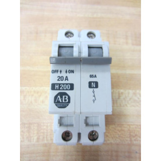 Allen Bradley 1492-CB1H200 Circuit Breaker 2 Pole  1492-CB1H200-N - Used