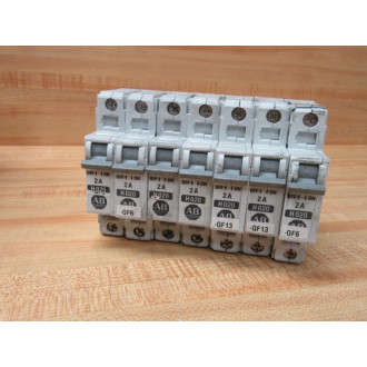 Allen Bradley 1492-CB1-H020 2A Circuit Breaker 1492CB1H020 Series B (Pack of 7) - Used