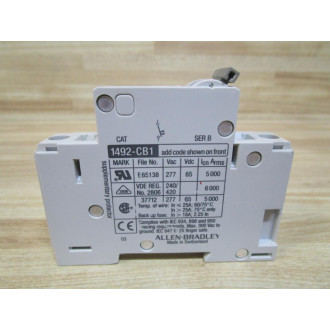 Allen Bradley 1492-CB1-H020 2A Circuit Breaker 1492CB1H020 Series B (Pack of 7) - Used
