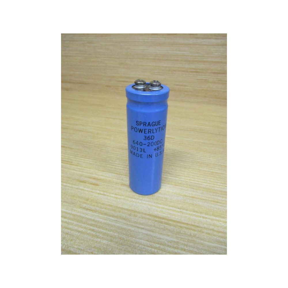 Sprague 36D 640-200DC Powerlytic Capacitor 85°C - New No Box