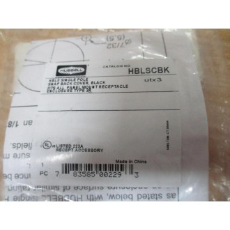 Hubbell HBLSCBK Snap Back Cover