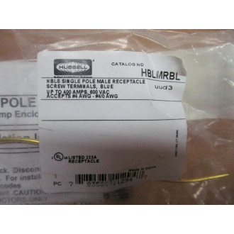Hubbell HBLMRBL Single Pole Male Receptacle