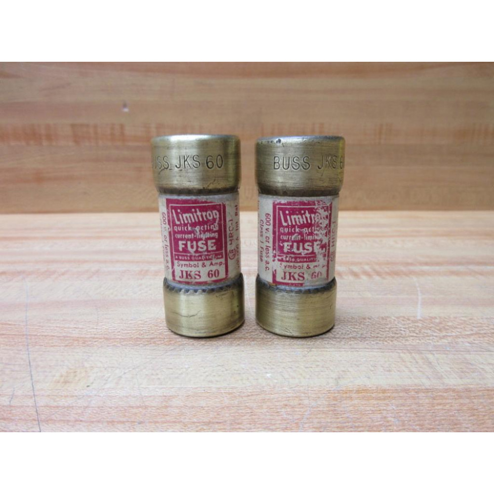 Buss JKS-60 Bussmann Fuse Cross Ref 4XF18 (Pack of 2) - New No Box