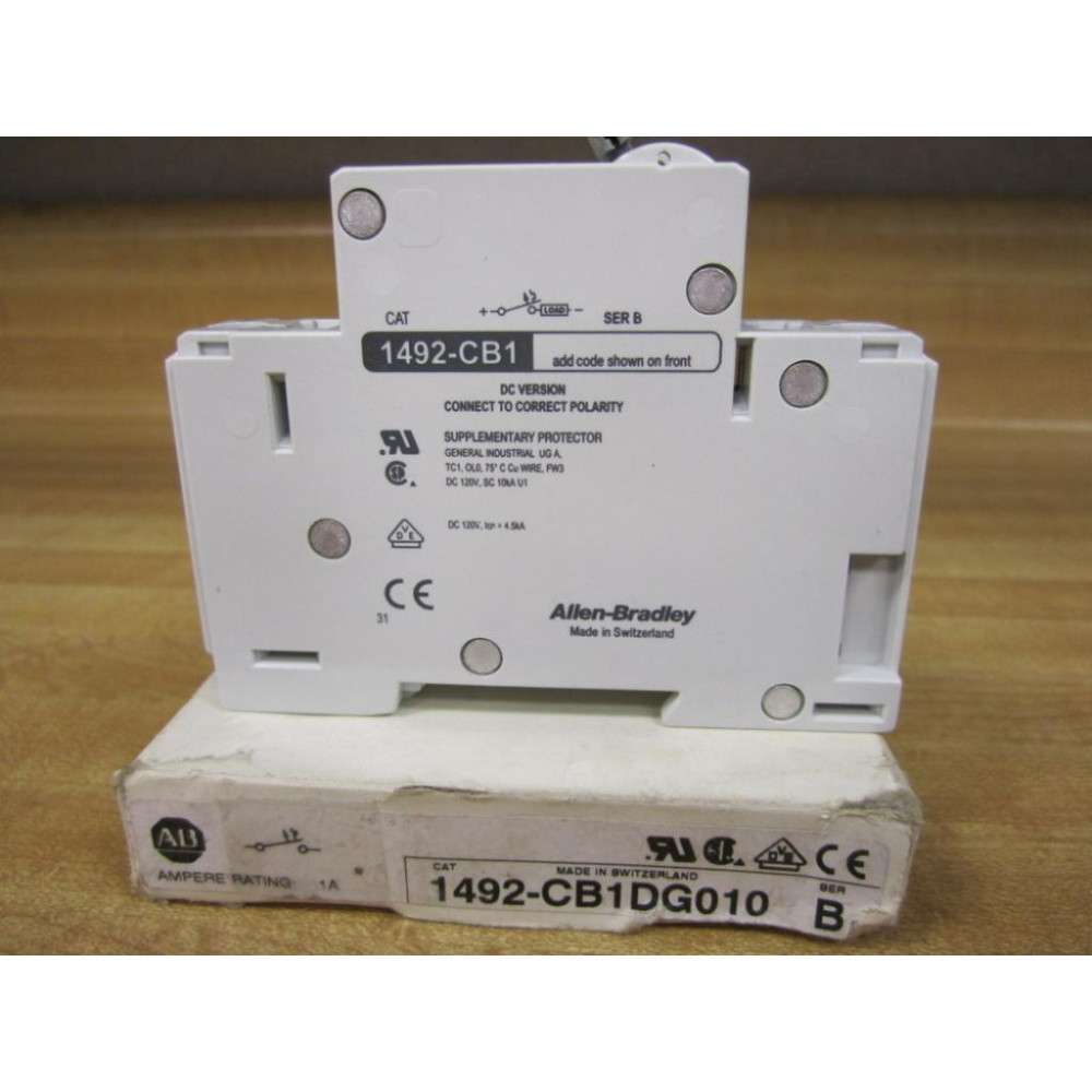 Allen Bradley 1492-CB1-DG010 Circuit Breaker 1492CB1DG010 Series B