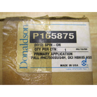 Donaldson P165875 Hydraulic Filter