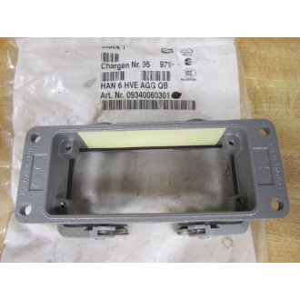 Harting 09340060301 Base Panel HAN 6 HVE AGG QB