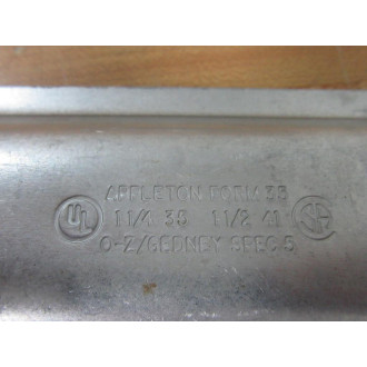 O-ZGedney LB-150 Conduit Body 1-12" LB150 wCover (Pack of 2) - New No Box