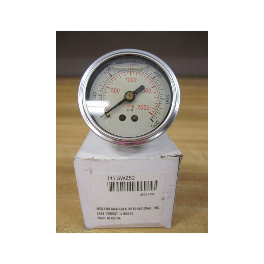 Grainger 5WZ52 Pressure Gauge 169832A