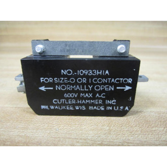 Cutler Hammer 10933H1A Auxiliary Contact 10933H1 - New No Box