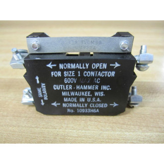 Cutler Hammer 10933H6 Eaton Auxiliary Contact