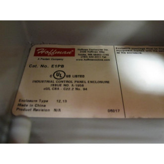 Hoffman E-1PB Enclosure E1PB - Used