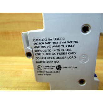 Gould USCC2 Ultrasafe Fuse Holder Cracked Housing - Used